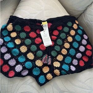 AguaBendita Colorful Crochet Shorts